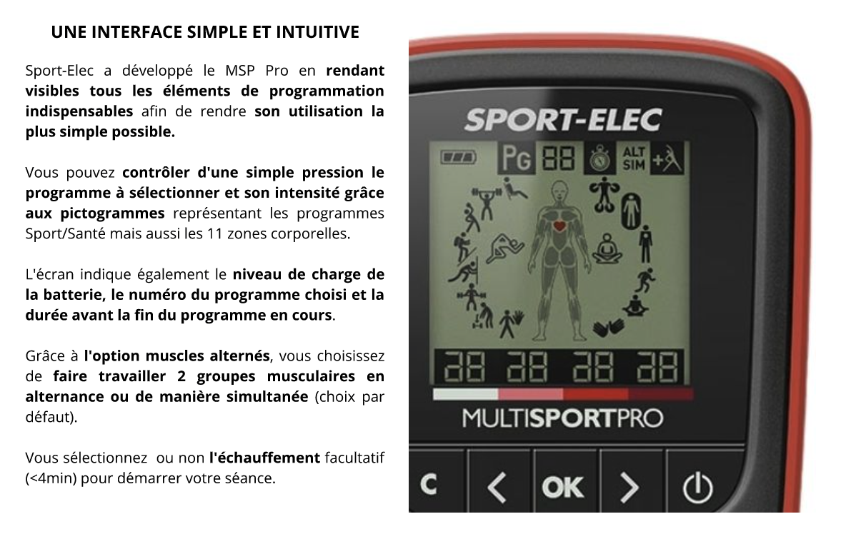 Elektrostimulator Sport-Elec Multi Sport Pro + DAR